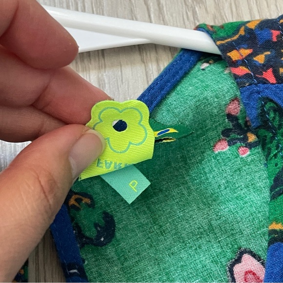 Farm Rio Tank Top printed bright womens Blue (xsmall) colorful summer hippie - Picture 5 of 7